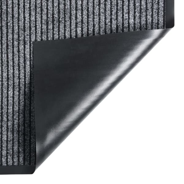 vidaXL Dørmatte gråstripet 80x120 cm grå gray