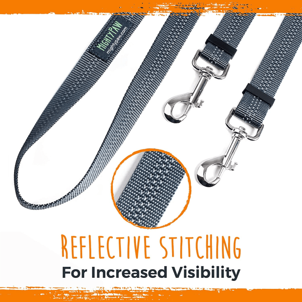 Double Dog Leash, Adjustable Length Dog Leash for Two Dogs, Tangle-Free Leash for 2