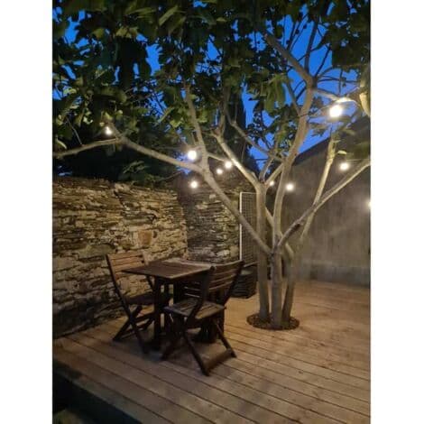 10M Hvide Lyskæder Udendørs 10 Pærer IP44 CE Have Terrasse