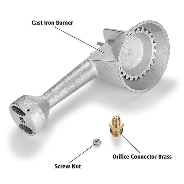 High Pressure Propane Cast Iron Round Burner Head, Propane Burner Head with Brass Fitting-FX-