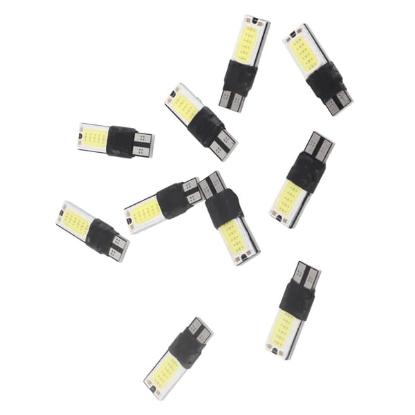 10pcs T10 W5W COB Car LED Wedge Bulbs License Plate Width Lamp Side Marker Light Map Lamp Dome Lamp