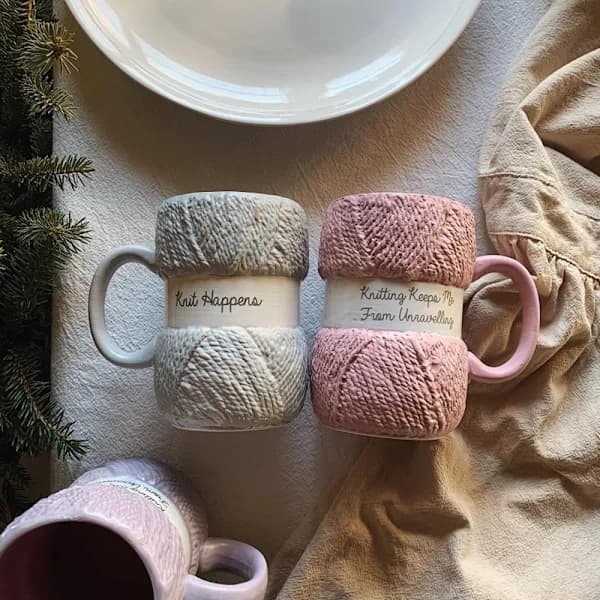 Creative Ceramic Mug Colorful Wool Sugar Milk Coffee Mug Office Mug Pink