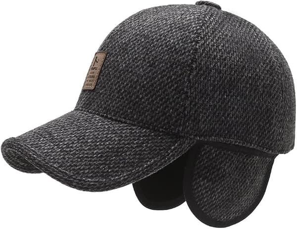 Men's Baseball Cap with Ear Flaps