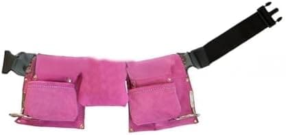 34x20cm læderværktøjsbælte til børn, rosa