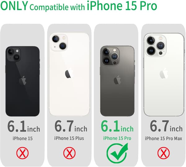 Clear Flexible TPU Case for iPhone 15 Pro, Slim Shockproof Transparent Cover with Soft Bumper Protection-FX-