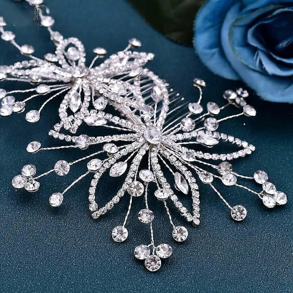 【LD】Håndlavet Brudehårkam med Elegant Sidetassel Bryllupshår Tilbehør Tiara HP499