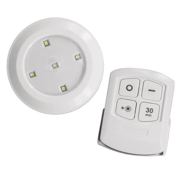 Maclean MCE165 Trådlös LED-lampa - Fjärrkontroll ingår - 6-pack - Vägg- och takbelysning