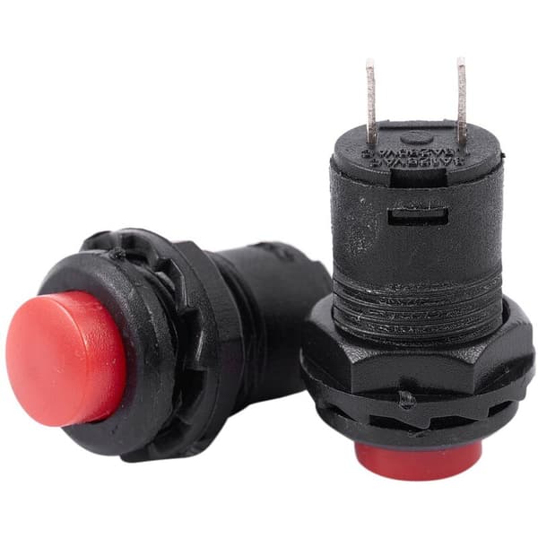 5 x 12 mm Car Boat Latching Push On/Off Button 125V 250V Red