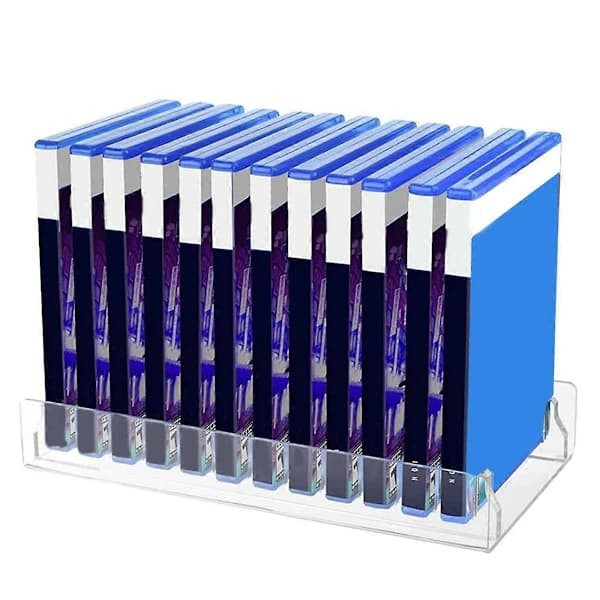 CD Holder 2-pack, Clear Acrylic CD Organizers, CD Display Stand for Media Shelf Storage and/or Transparent