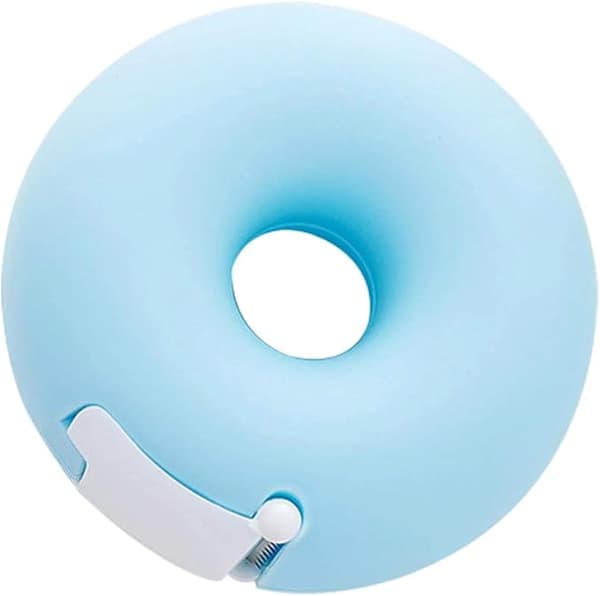 Blå Donutformet Teipdispenser, 7.5*7.5*3cm Mini Teipdispenser