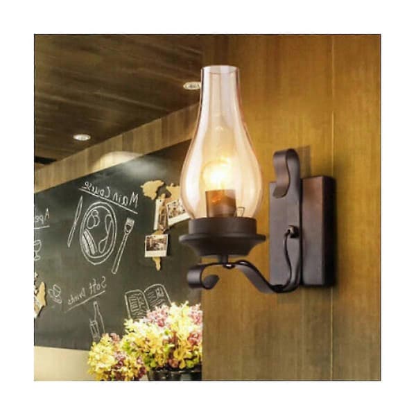 Vintage Retro Vägglampa Rustik Järn E27 Inomhus Sovrum Balkong