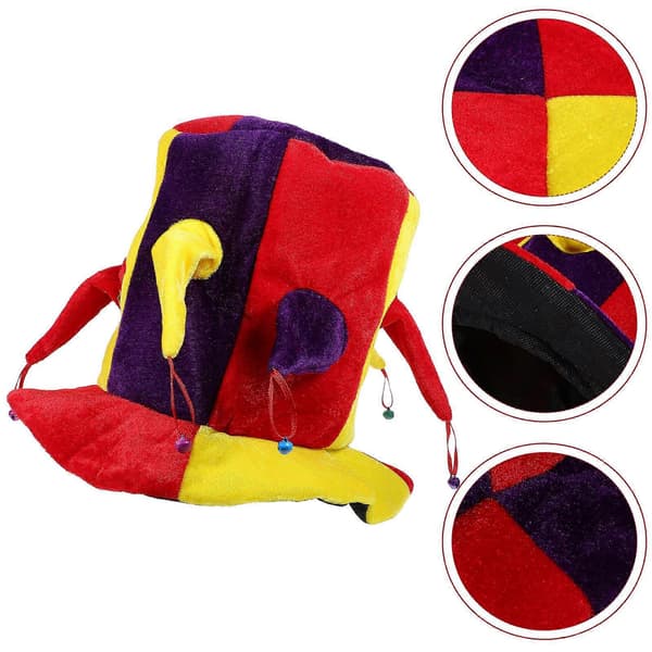 Cosplay Clownhattar Tyg Clownhatt för Halloweenfest 3-pack