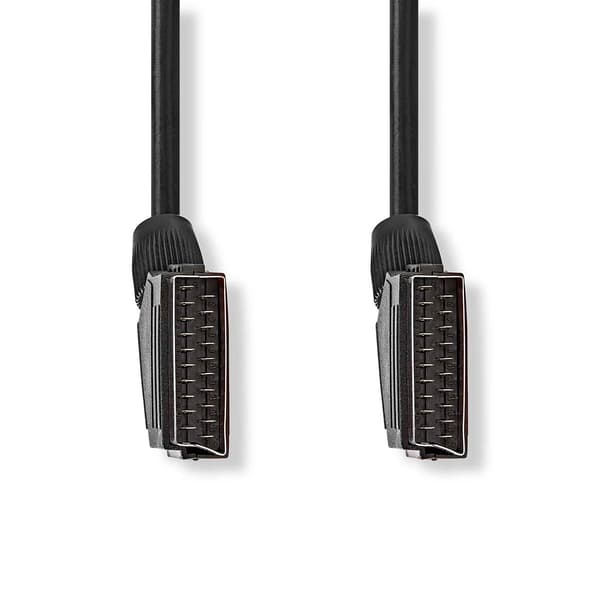 SCART-kabel Han 2,00 m Sort 480p PVC