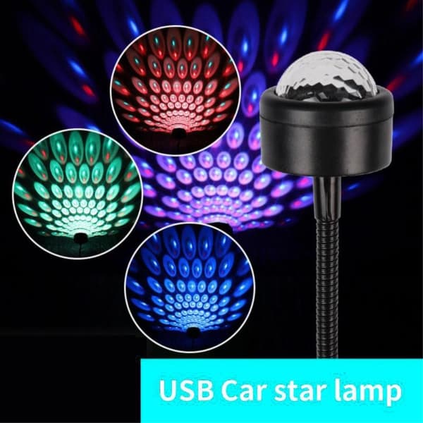 USB Lampe bil soveværelse loft Projektor Diskokugle Romantisk Indretning multifärg multicolor