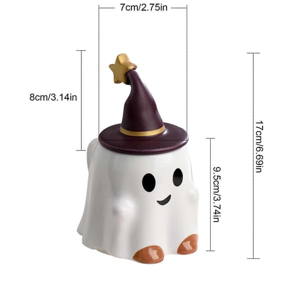 3D Spøgelseskrus til kaffe, perfekt Halloween-gave B
