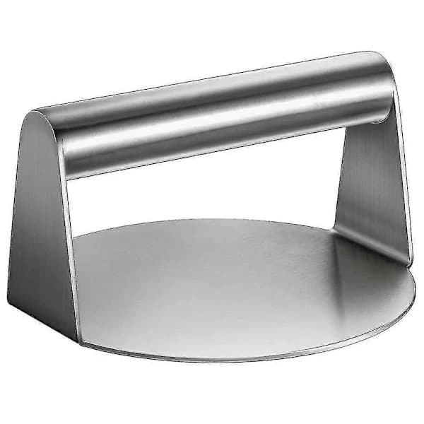 Stainless Steel Burger Press, Round Smash Burger Press with Handle for Flat Top Grill Cooking, Grill