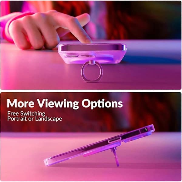 Magnetisk telefonringholder for iPhone 16 15 14 13 12 MagSafe - Justerbart 360° fingerringgrep