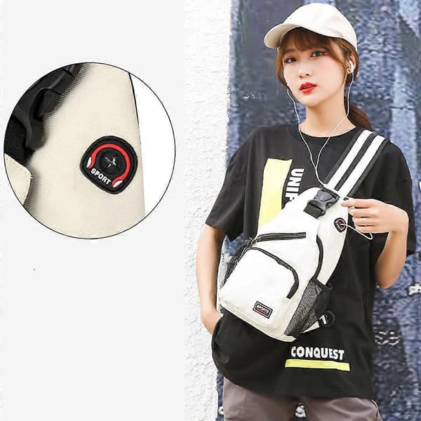 Unisex Liten Slyngeveske Multifunksjonell Vanntett Crossbody (Gul)