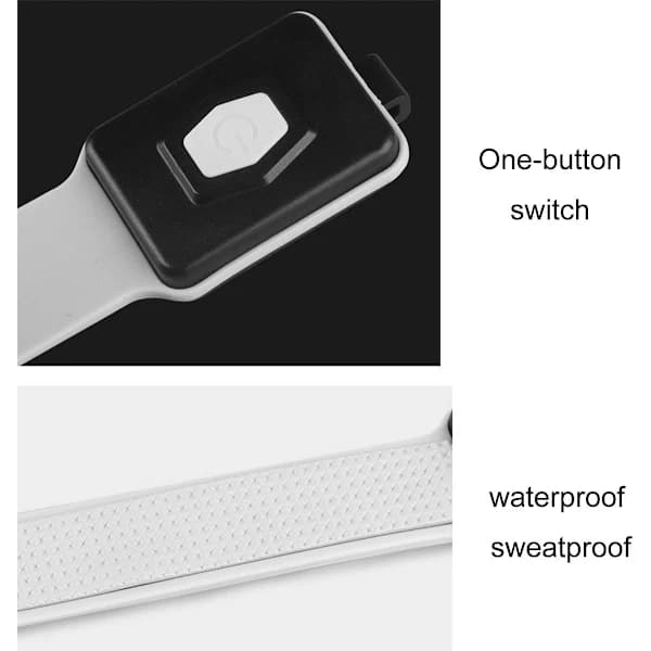 Running light with reflective armband, 3 light modes, rechargeable for running, jogging, cycling, walking, compatible with darkness
