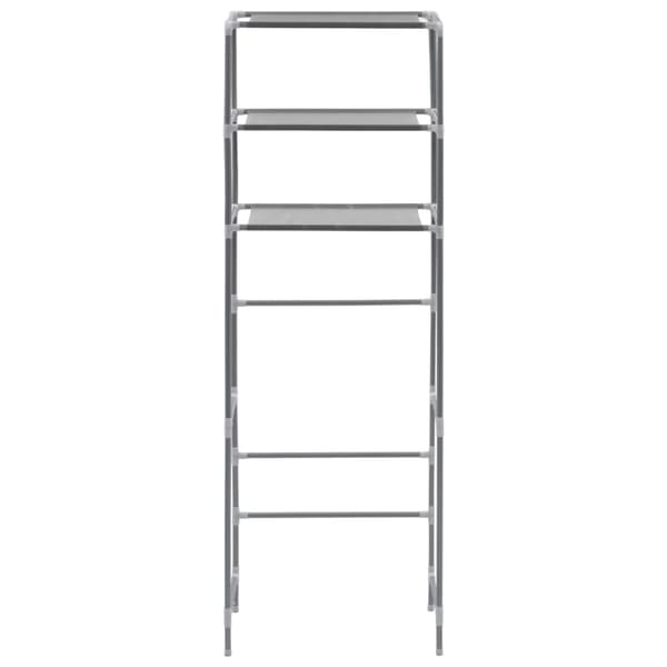 vidaXL Toilethylde med 3 hylder sølv 53x28x169 cm Silver silver
