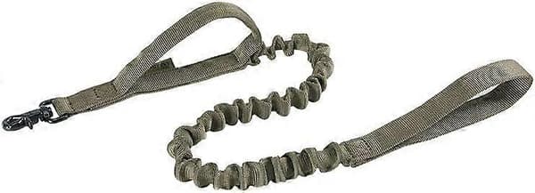 Military Bungee Leash Elastic Leash Rope with 2 Padded Control Handles for Medium and Small Dogs (Ranger Green)