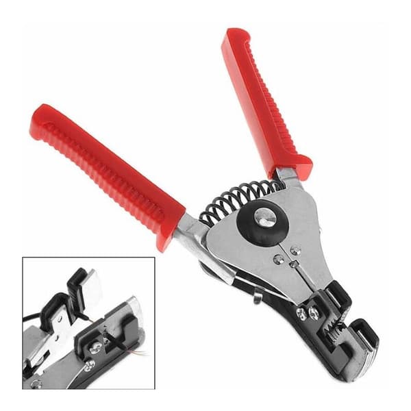 18 cm presisjonstrådavstripper, automatisk avisolerer, kabelkutter, avisolerer og avisoleringstang, multiverktøy for avisolering, kutting, krymping