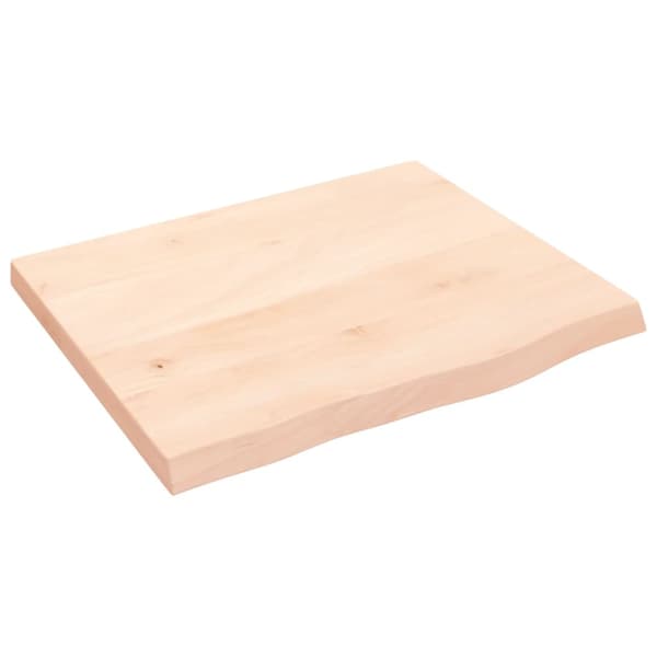 vidaXL Bathroom Countertop 60x50x(2-4) cm Untreated Solid Wood Brun 6600