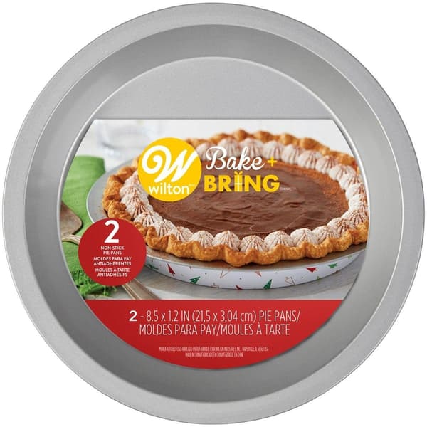 Engångsform 2-Pack Semi-Disposable Tin Pie Pan Xmas - Wilton multifärg multicolor