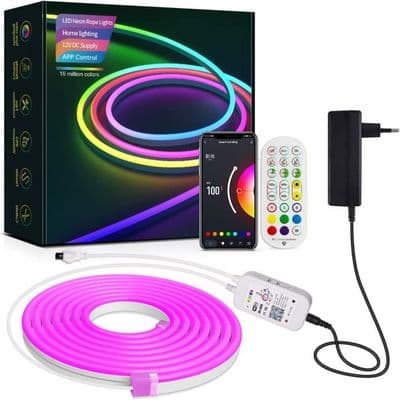 RGBIC LED-stripe - Flerfarget - WiFi - Vanntett IP67 - 3M lang