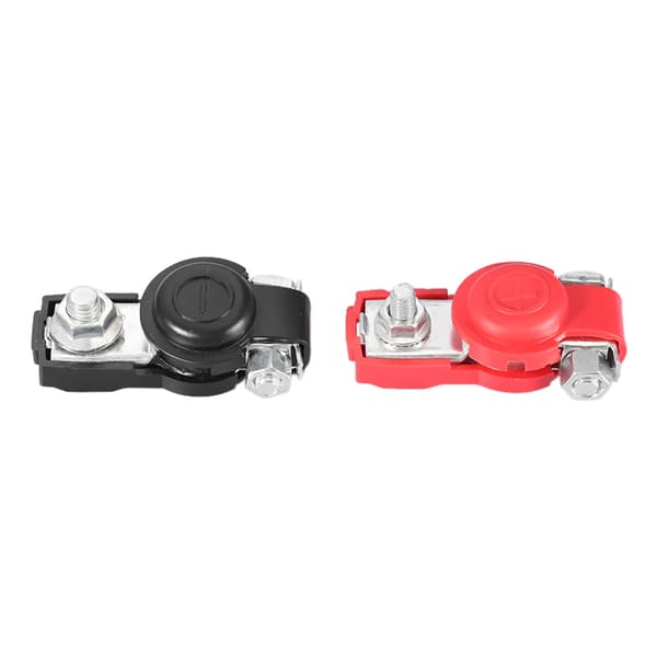 2 Pcs Universal Car Battery Terminal Clamps with Protective Cover