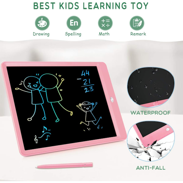 LCD Writing Tablet Doodle Board, 10-inch Colorful Drawing Pad W