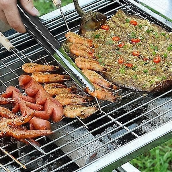BBQ-tänger, 2 st kökstänger, rostfritt stål, 30 cm och 22,5 cm