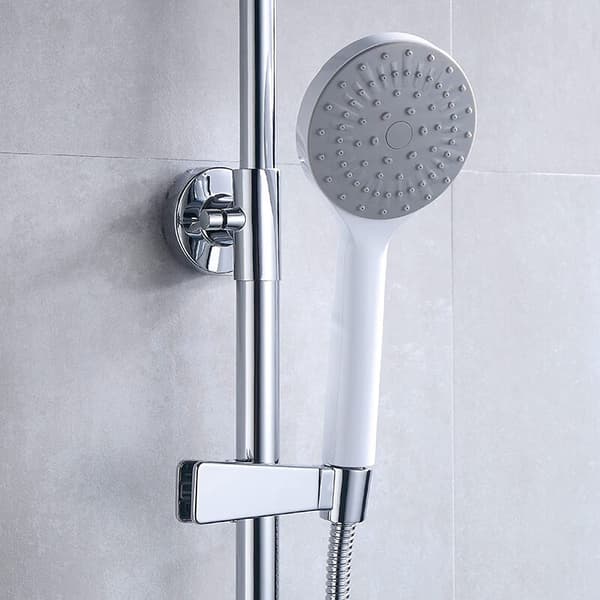 Handheld Shower Holder, Fixed Seat, Slide Sleeve, Can Clamp Shower Lift Rod to Fix the Middle Insert
