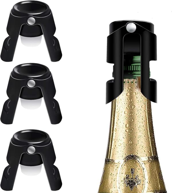 Kuohuviinipullon Sulkija Premium Ruostumaton Teräs Samppanja S