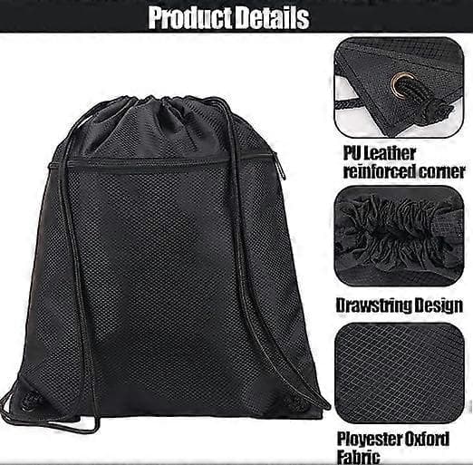 Repsporter Gym Bag, Waterproof Drawstring Bag for Swimming with Zipper Pocket