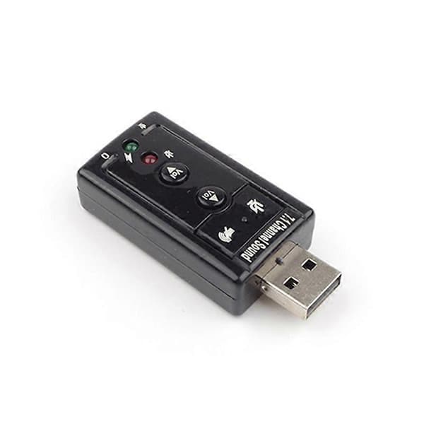 Bærbart USB 2.0 Eksternt Lydkort Virtuelt 7.1 Kanal Stereo Lydadapter