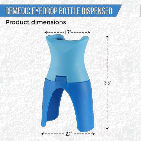 Øyedråpeflaskedispenser, bærbar øyedråpeapplikator, gjenbrukbar øyedråpeguide for seniorer og eldre, flaskeholder for eldre barn