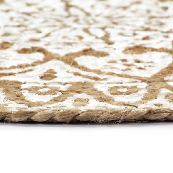 vidaXL Placemats 6 pcs white 38 cm round jute Vit white