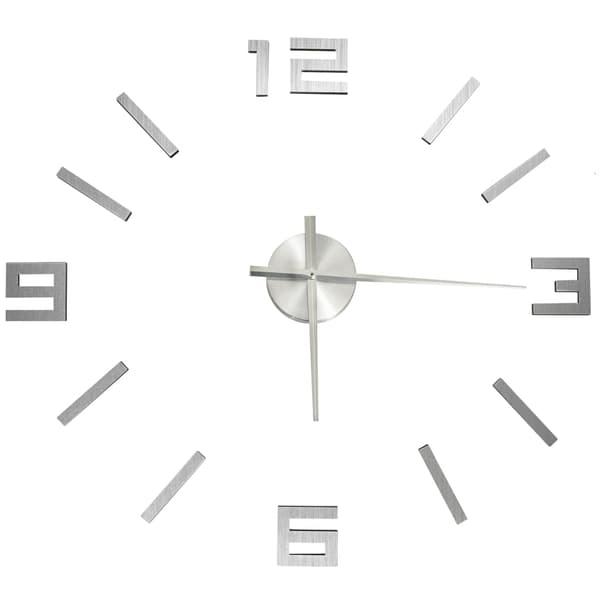 vidaXL Vægur 3D moderne design sølv 100 cm XXL Silver silver