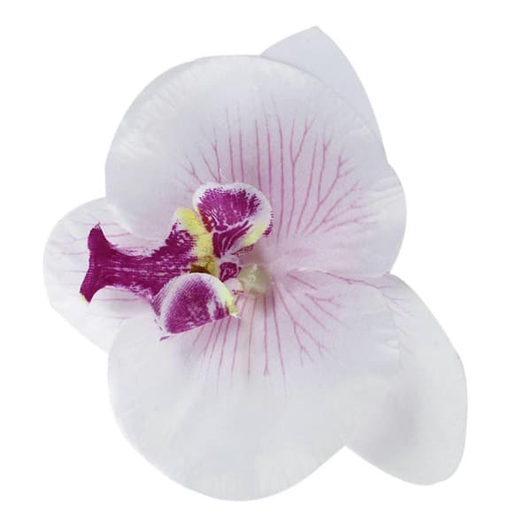 40 stk. 9 cm sommerfugleorkidé kunstige blomsterhoveder dekoration til bryllup hårklemme tilbehør