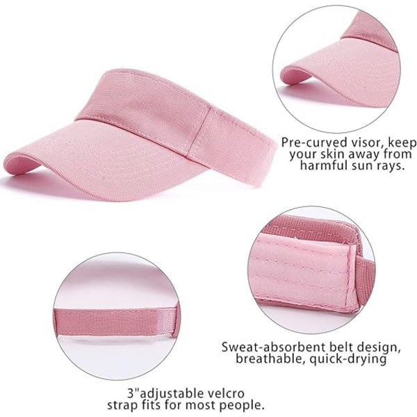 Aurinkosuoja Lippis - Naisten Ponytail Tennislippis, Urheilu Ulkoilu Tavallinen Visiiri Lippis, Säädettävä Twill Golf Tennis Visiirihattu Miehille 12