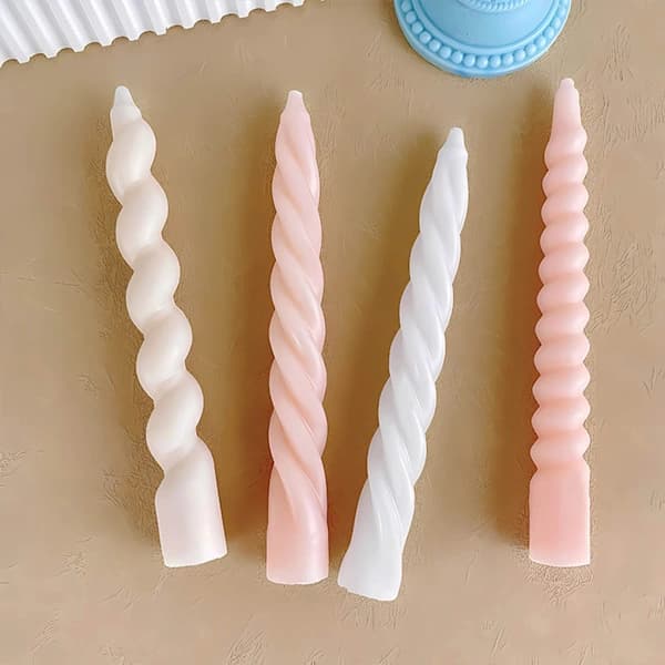 Mould Reusable Candle Making Mould 3D Candle Making Spiral Shape DIY 3D Craft Moulds C[co]
