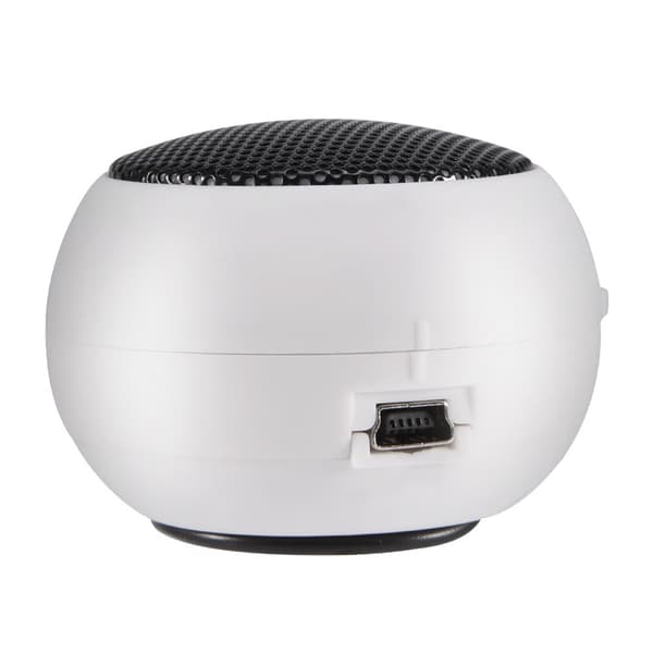 Portable Mini 3.5mm Speaker with Built-in Battery - White