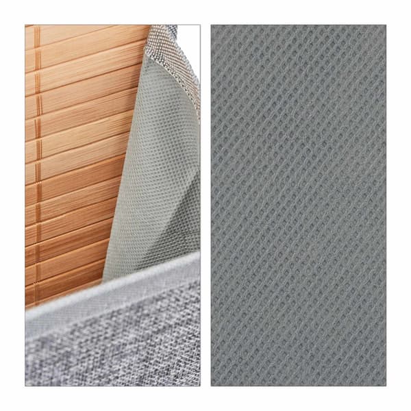 Hängande förvaring för vägg och dörr i bambu och polyester för badrum