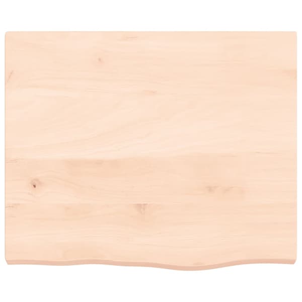 vidaXL Bathroom Countertop 60x50x(2-4) cm Untreated Solid Wood Brun 6600