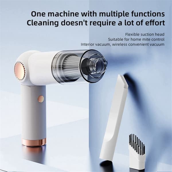 Mini Portable Folding Vacuum Cleaner, USB Rechargeable, Cordless, High Suction Power, for Home and Car