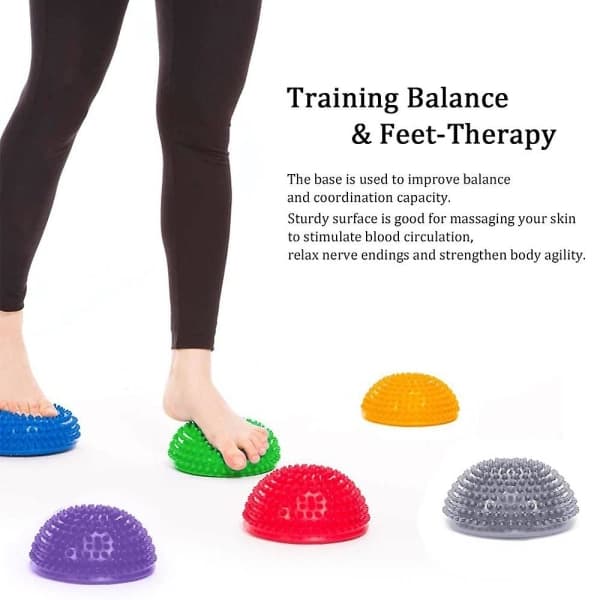Fotmassageboll Halvboll Balans Träning PVC 15x15x10 cm