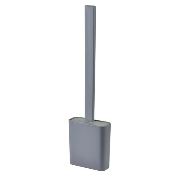 EDA SILICONE Grå Toalettbørste TPR 10x4x36 cm med oppbevaringsbeholder