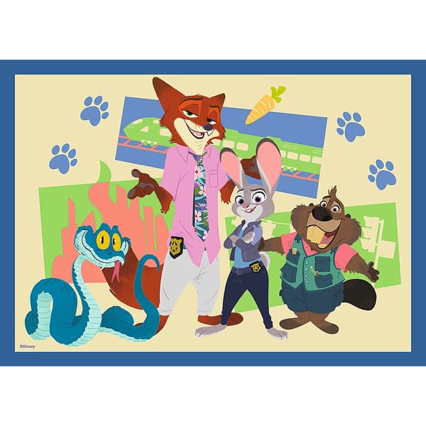 Disney Zootropolis 4-i-1-puslespilssæt, 35-70 brikker