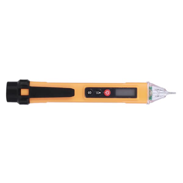 Berøringsfri spændingstester AC 12–1000V Digital elektrisk tester Gul Sort